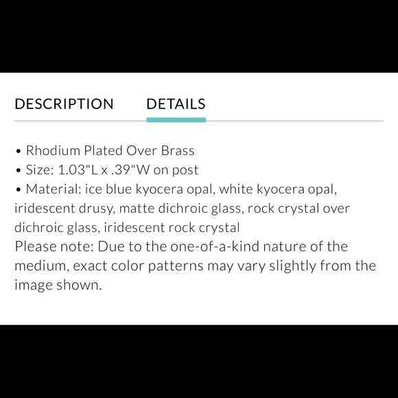 NWT RARE & Retired Kendra Scott Troian Ear Climbers Ice Blue Opal Dichroic Drusy - Picture 9 of 17